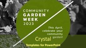  Presentation with community - Presentation design having composition-of-community-garden-week background and a  colored foreground
