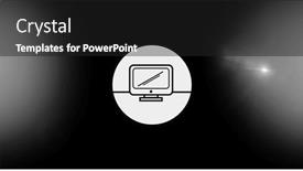  Presentation with black technology - Presentation theme enhanced with composition-of-computer-icon background and a  colored foreground