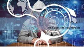  Presentation with data processing - Amazing PPT theme having composition-of-covid-19-virus backdrop and a light blue colored foreground