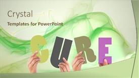 Presentation with light green - Beautiful presentation theme featuring composition-of-cure-multi-coloured backdrop and a cream colored foreground