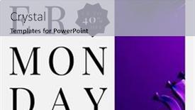  Presentation with cyber - Theme featuring composition-of-cyber-monday-offers background and a  colored foreground