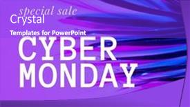  Presentation with cyber - Theme enhanced with composition-of-cyber-monday-text background and a purple colored foreground