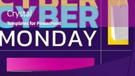  Presentation with cyber - Presentation theme with composition-of-cyber-monday-text background and a purple colored foreground