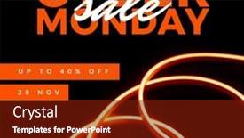  Presentation with cyber - Presentation theme having composition-of-cyber-monday-text background and a tawny brown colored foreground