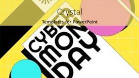  Presentation with cyber - PPT theme with composition-of-cyber-monday-text background and a yellow colored foreground