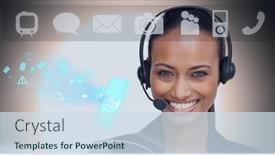  Presentation with digital image processing - Colorful PPT layouts enhanced with composition-of-data-processing-over backdrop and a sky blue colored foreground