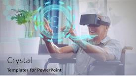  Presentation with data processing - Slides with composition-of-data-processing-over background and a  colored foreground