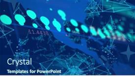  Presentation with data processing - PPT theme consisting of composition-of-data-processing-over background and a ocean colored foreground