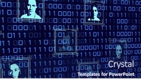  Presentation with black technology - Presentation theme consisting of composition-of-data-processing-over background and a navy blue colored foreground