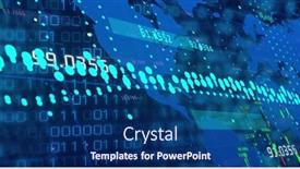  Presentation with black technology - Presentation theme having composition-of-data-processing-over background and a ocean colored foreground