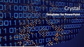  Presentation with circuit - Presentation featuring composition-of-data-processing-over background and a navy blue colored foreground