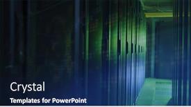  Presentation with servers - Slide deck featuring composition-of-data-processing-over background and a navy blue colored foreground