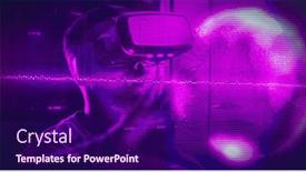  Presentation with image processing - PPT layouts having composition-of-data-processing-over background and a violet colored foreground