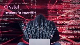  Presentation with data processing - Slide set with composition-of-data-processing background and a wine colored foreground