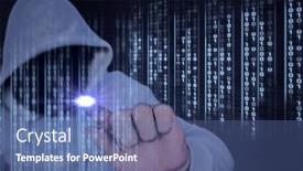  Presentation with data processing - Presentation theme featuring composition-of-data-processing background and a ocean colored foreground