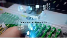  Presentation with computer processing - Theme enhanced with composition-of-data-processing background and a light blue colored foreground