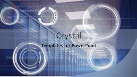  Presentation with computer processing - Beautiful PPT layouts featuring composition-of-data-processing backdrop and a light blue colored foreground