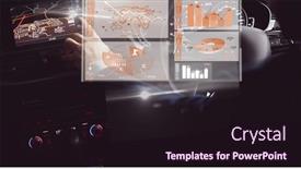  Presentation with digital car - Beautiful presentation design featuring composition-of-data-processing backdrop and a wine colored foreground