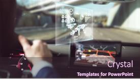  Presentation with digital image processing - Cool new PPT theme with composition-of-data-processing backdrop and a wine colored foreground