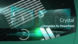  Presentation with data science - PPT theme having composition-of-data-processing background and a ocean colored foreground