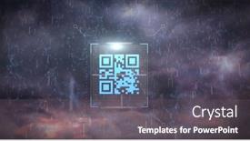  Presentation with digital image processing - Slide deck with composition-of-data-processing background and a gray colored foreground