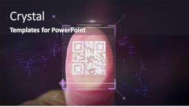  Presentation with black technology - PPT theme with composition-of-data-processing background and a wine colored foreground