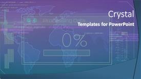  Presentation with data processing - Slides featuring composition-of-data-processing background and a violet colored foreground
