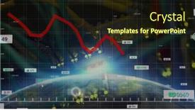  Presentation with server - PPT theme consisting of composition-of-data-processing background and a wine colored foreground