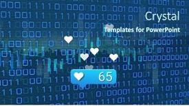  Presentation with data processing - Presentation design featuring composition-of-data-processing background and a ocean colored foreground