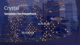  Presentation with circuit - Slides featuring composition-of-data-processing background and a ocean colored foreground