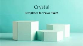  Presentation with hexagon - Colorful slide set enhanced with composition-of-different-geometric-objects backdrop and a arctic colored foreground