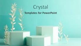  Presentation with hexagon - Amazing PPT theme having composition-of-different-geometric-objects backdrop and a arctic colored foreground