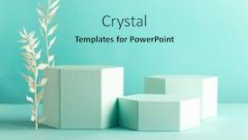  Presentation with hexagon - Amazing PPT theme having composition-of-different-geometric-objects backdrop and a arctic colored foreground