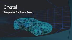  Presentation with digital car - Presentation featuring composition-of-digital-car-over background and a  colored foreground