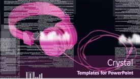  Presentation with digital image processing - Slides having composition-of-digital-data-processing background and a violet colored foreground