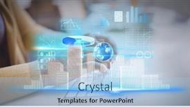  Presentation with digital image - Theme with composition-of-digital-icons background and a light blue colored foreground