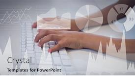  Presentation with computer processing - Colorful slide set enhanced with composition-of-digital-icons backdrop and a light gray colored foreground