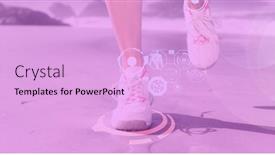  Presentation with active lifestyle - Cool new presentation theme with composition-of-digital-interface-over backdrop and a lavender colored foreground