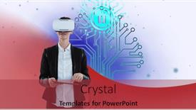  Presentation with business networking - Slide set enhanced with composition-of-digital-padlock-icon background and a red colored foreground