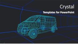  Presentation with black technology - Slides with composition-of-digital-van-over background and a wine colored foreground