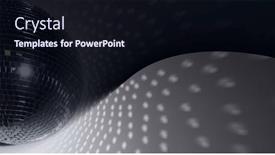  Presentation with venue - Presentation theme having composition-of-disco-mirror-ball background and a wine colored foreground