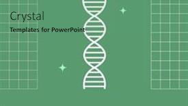  Presentation with green science - Presentation theme featuring composition-of-dna-day-text background and a ocean colored foreground