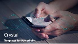  Presentation with digital image processing - Slide set enhanced with composition-of-dna-strand-over background and a ocean colored foreground