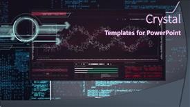  Presentation with data science - Presentation theme featuring composition-of-dna-strand background and a wine colored foreground
