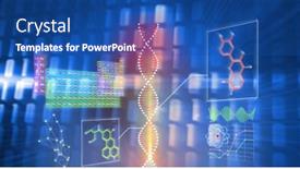  Presentation with data science - Presentation theme consisting of composition-of-dna-strand background and a ocean colored foreground