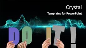  Presentation with light green - Audience pleasing presentation consisting of composition-of-do-it-text backdrop and a black colored foreground