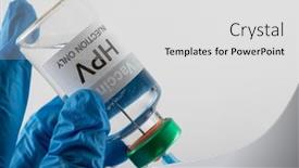  Presentation with medical vaccine - Slide deck featuring composition-of-doctor-s-gloved background and a light gray colored foreground