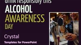  Presentation with alcohol awareness - PPT theme with composition-of-drink-responsibly background and a wine colored foreground