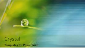  Presentation with water drop - Cool new slide deck with composition-of-drop-of-water backdrop and a gold colored foreground