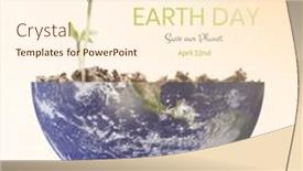  Presentation with sustainability - PPT layouts with composition-of-earth-day-text background and a cream colored foreground